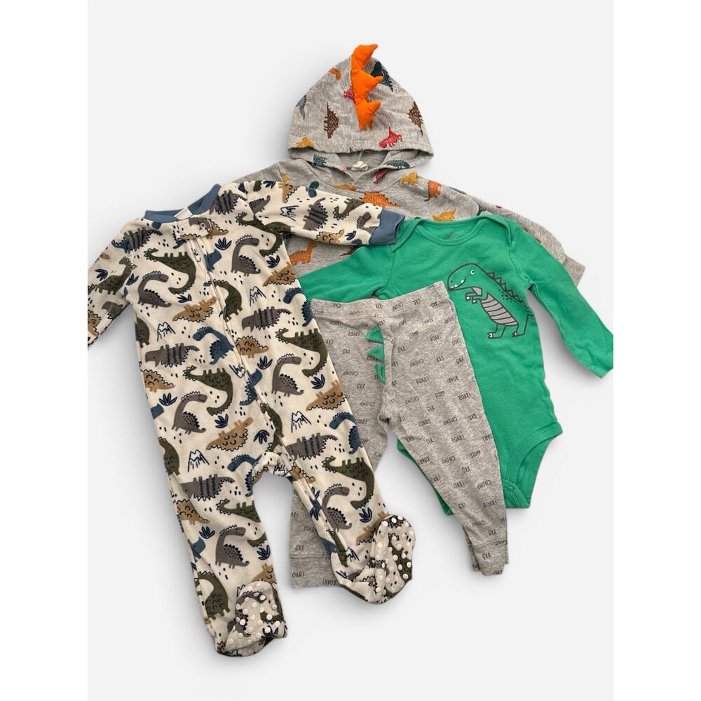 Carters 18M Dinosaur 4-pc Bundle Set Green and Gray